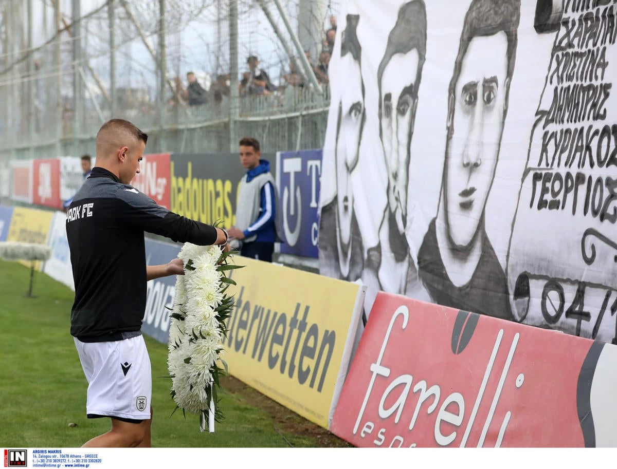Αστέρα Τρίπολης-ΠΑΟΚ: Τίμησαν τη μνήμη των θυμάτων των Τεμπών πριν τον αγώνα-Εικόνες